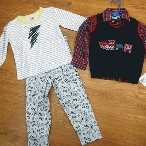 NEW WITH TAGS 2T BOYS Pajama & Train BUNDLE